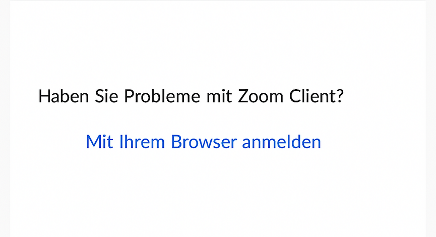 3. Anmelden Anmeldung für ein Zoom-Meeting